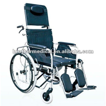 Recling Steel Wheelchair (silla de ruedas multifuncional para minusválidos)